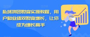 私域拼团裂变实操教程，用户和业绩双裂变增长，让你成为增长高手-网站游戏源码-黑科技工具分享-www.0592tk.cn-厦门腾空互联