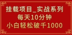 挂载项目，小白轻松破1000，每天10分钟，实战系列保姆级教程【揭秘】-网站游戏源码-黑科技工具分享-www.0592tk.cn-厦门腾空互联