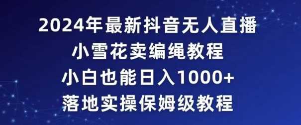 2024年抖音最新无人直播小雪花卖编绳项目，小白也能日入1000+落地实操保姆级教程【揭秘】-网站游戏源码-黑科技工具分享-www.0592tk.cn-厦门腾空互联