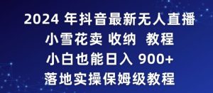2024年抖音最新无人直播小雪花卖收纳教程,小白也能日入900+落地实操保姆级教程【揭秘】-网站游戏源码-黑科技工具分享-www.0592tk.cn-厦门腾空互联
