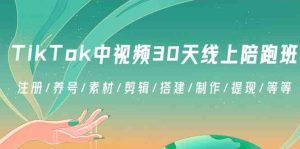 TikTok中视频30天线上陪跑班：注册/养号/素材/剪辑/搭建/制作/提现/等等-网站游戏源码-黑科技工具分享-www.0592tk.cn-厦门腾空互联