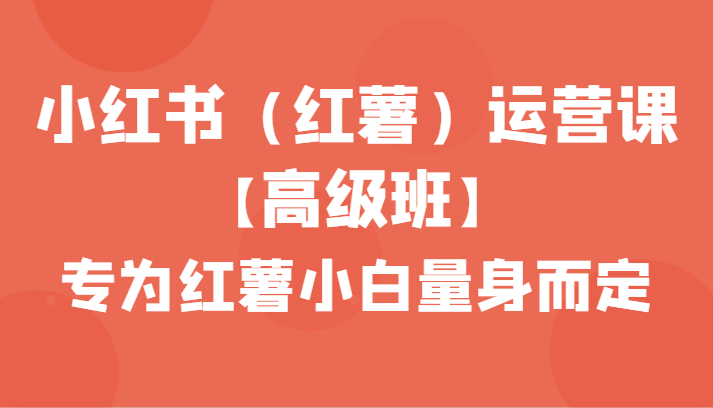 小红书（红薯）运营课【高级班】，专为红薯小白量身而定（42节课）-网站游戏源码-黑科技工具分享-www.0592tk.cn-厦门腾空互联