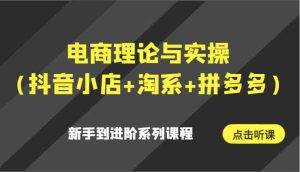 电商理论与实操（抖音小店+淘系+拼多多）新手到进阶系列课程-网站游戏源码-黑科技工具分享-www.0592tk.cn-厦门腾空互联