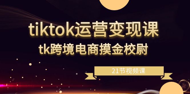 tiktok运营变现课，tk跨境电商摸金校尉（21节视频课）-厦门腾空互联厦门腾空互联