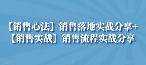 【销售心法】销售落地实战分享+【销售实战】销售流程实战分享-网站游戏源码-黑科技工具分享-www.0592tk.cn-厦门腾空互联