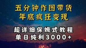 五分钟作图带货疯狂变现,超详细保姆式教程单日纯利3000+【揭秘】-网站游戏源码-黑科技工具分享-www.0592tk.cn-厦门腾空互联