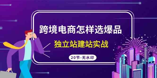 跨境电商怎样选爆品，独立站建站实战（20节高清课）-网站游戏源码-黑科技工具分享-www.0592tk.cn-厦门腾空互联