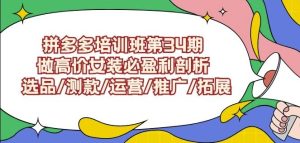 拼多多培训班第34期：做高价女装必盈利剖析选品/测款/运营/推广/拓展-网站游戏源码-黑科技工具分享-www.0592tk.cn-厦门腾空互联