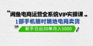 闲鱼电商运营全系统VIP实战课，1部手机随时随地卖货，新手日出30单月入5000-网站游戏源码-黑科技工具分享-www.0592tk.cn-厦门腾空互联