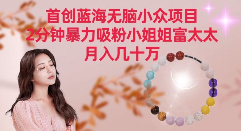 首创蓝海无脑小众项目，2分钟暴力吸粉小姐姐富太太，月入几十万【揭秘】-网站游戏源码-黑科技工具分享-www.0592tk.cn-厦门腾空互联