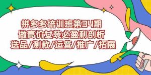 拼多多培训班第34期：做高价女装必盈利剖析 选品/测款/运营/推广/拓展-网站游戏源码-黑科技工具分享-www.0592tk.cn-厦门腾空互联