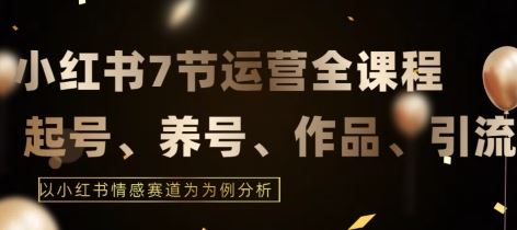 7节小红书运营实战全教程，结合最新情感赛道，打通小红书运营全流程【揭秘】-网站游戏源码-黑科技工具分享-www.0592tk.cn-厦门腾空互联
