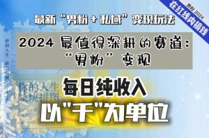 【私域流量最值钱】把“男粉”流量打到手，你便有无数种方法可以轻松变现，每日纯收入以“千”为单位-网站游戏源码-黑科技工具分享-www.0592tk.cn-厦门腾空互联