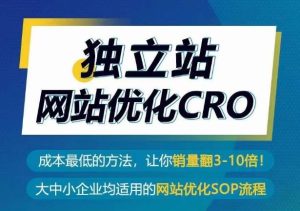 独立站网站优化CRO，成本最低的方法，让你销量翻3-10倍-网站游戏源码-黑科技工具分享-www.0592tk.cn-厦门腾空互联