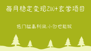 每月稳定变现2W+玄学项目,低门槛高利润,小白也能做 教程+详解-网站游戏源码-黑科技工具分享-www.0592tk.cn-厦门腾空互联