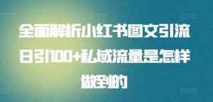 全面解析小红书图文引流日引100+私域流量是怎样做到的【揭秘】-网站游戏源码-黑科技工具分享-www.0592tk.cn-厦门腾空互联