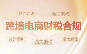 跨境老板财税合规特训营，规避财税风险、提升企业利润-网站游戏源码-黑科技工具分享-www.0592tk.cn-厦门腾空互联