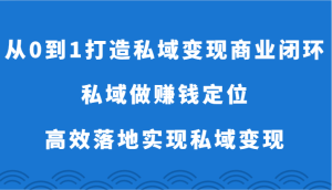 从0到1打造私域变现商业闭环-私域做赚钱定位,高效落地实现私域变现-网站游戏源码-黑科技工具分享-www.0592tk.cn-厦门腾空互联