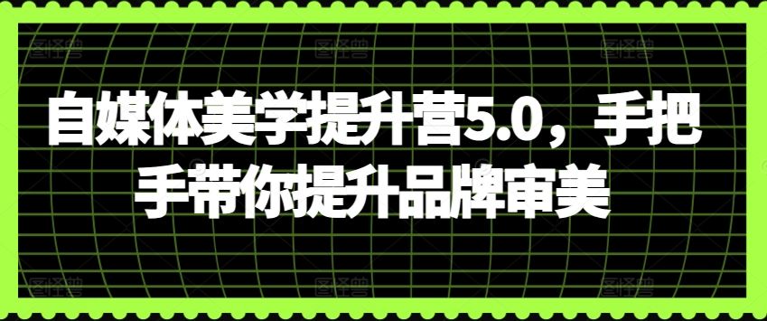 自媒体美学提升营5.0，手把手带你提升品牌审美-网站游戏源码-黑科技工具分享-www.0592tk.cn-厦门腾空互联