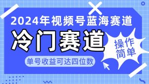 2024视频号冷门蓝海赛道，操作简单 单号收益可达四位数（教程+素材+工具）-网站游戏源码-黑科技工具分享-www.0592tk.cn-厦门腾空互联