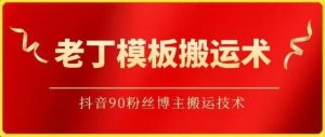 老丁模板搬运术：抖音90万粉丝博主搬运技术【揭秘】-网站游戏源码-黑科技工具分享-www.0592tk.cn-厦门腾空互联