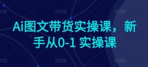Ai图文带货实操课,新手从0-1 实操课-网站游戏源码-黑科技工具分享-www.0592tk.cn-厦门腾空互联
