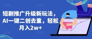 短剧推广升级新玩法,AI一键二创去重,轻松月入2w+【揭秘】-网站游戏源码-黑科技工具分享-www.0592tk.cn-厦门腾空互联