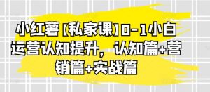 小红薯【私家课】0-1小白运营认知提升,认知篇+营销篇+实战篇-网站游戏源码-黑科技工具分享-www.0592tk.cn-厦门腾空互联