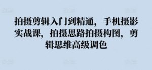 拍摄剪辑入门到精通,手机摄影实战课,拍摄思路拍摄构图,剪辑思维高级调色-网站游戏源码-黑科技工具分享-www.0592tk.cn-厦门腾空互联