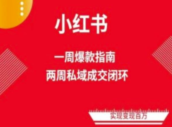 爆款小红书免费流量体系课程(两周变现)，小红书电商教程-网站游戏源码-黑科技工具分享-www.0592tk.cn-厦门腾空互联