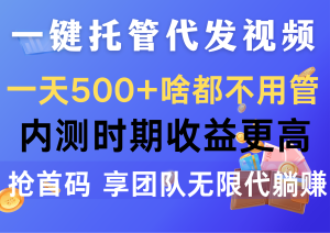 (10327期)一键托管代发视频,一天500+啥都不用管,内测时期收益更高,抢首码,享…-网站游戏源码-黑科技工具分享-www.0592tk.cn-厦门腾空互联