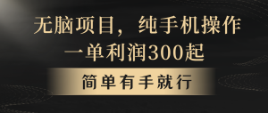 (10699期)无脑项目,一单几百块,轻松月入5w+,看完就能直接操作-网站游戏源码-黑科技工具分享-www.0592tk.cn-厦门腾空互联