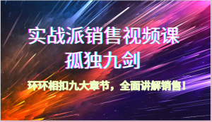 实战派销售视频课-孤独九剑,环环相扣九大章节,全面讲解销售(62节)-网站游戏源码-黑科技工具分享-www.0592tk.cn-厦门腾空互联