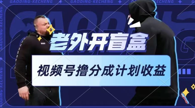 老外开盲盒视频，撸视频号分成计划收益，每天只需一小时，新手小白轻松上手【揭秘】-网站游戏源码-黑科技工具分享-www.0592tk.cn-厦门腾空互联