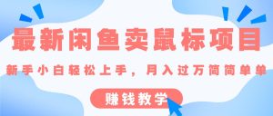 (10755期)最新闲鱼卖鼠标项目,新手小白轻松上手,月入过万简简单单的赚钱教学-网站游戏源码-黑科技工具分享-www.0592tk.cn-厦门腾空互联