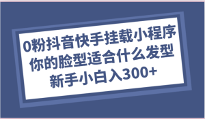 0粉抖音快手挂载小程序，你的脸型适合什么发型玩法，新手小白日入300+-网站游戏源码-黑科技工具分享-www.0592tk.cn-厦门腾空互联