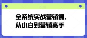 全系统实战营销课，从小白到营销高手-网站游戏源码-黑科技工具分享-www.0592tk.cn-厦门腾空互联