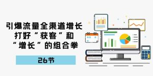 引爆流量，全渠道增长，打好“获客”和“增长”的组合拳（27节课）-网站游戏源码-黑科技工具分享-www.0592tk.cn-厦门腾空互联