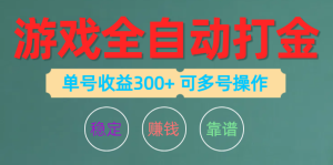（10629期）游戏全自动打金，单号收益200左右 可多号操作-网站游戏源码-黑科技工具分享-www.0592tk.cn-厦门腾空互联