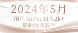 （10459期）2024年5月闲鱼卖ipad日入2k，最新玩法教学-网站游戏源码-黑科技工具分享-www.0592tk.cn-厦门腾空互联