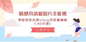 （10567期）情感 小清新短片-全能班，教你拍好看的vlog小清新画面 (30节课)-网站游戏源码-黑科技工具分享-www.0592tk.cn-厦门腾空互联