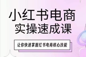 小红书电商实操速成课,让你快速掌握红书电商核心技能-网站游戏源码-黑科技工具分享-www.0592tk.cn-厦门腾空互联