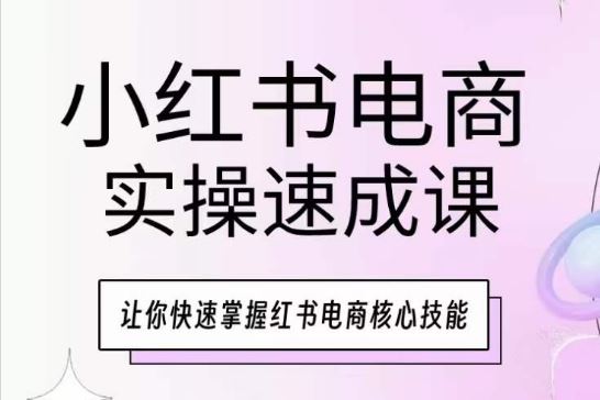 小红书电商实操速成课，让你快速掌握红书电商核心技能-网站游戏源码-黑科技工具分享-www.0592tk.cn-厦门腾空互联