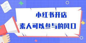 （10260期）小红书开店，素人可以参与的风口-网站游戏源码-黑科技工具分享-www.0592tk.cn-厦门腾空互联