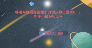 哔哩哔哩混剪视频引流创业粉日引300+，新手小白轻松上手【揭秘】-网站游戏源码-黑科技工具分享-www.0592tk.cn-厦门腾空互联
