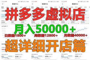 拼多多虚拟电商训练营月入40000+你也行,暴利稳定长久,副业首选-网站游戏源码-黑科技工具分享-www.0592tk.cn-厦门腾空互联