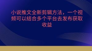 小说推文全新剪辑方法，一个视频可以结合多个平台去发布获取【揭秘】-网站游戏源码-黑科技工具分享-www.0592tk.cn-厦门腾空互联