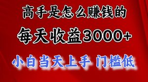 高手是怎么赚钱的,一天收益3000+,闷声发财项目,不是一般人能看懂的-网站游戏源码-黑科技工具分享-www.0592tk.cn-厦门腾空互联