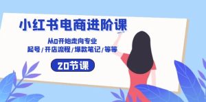 (10492期)小红书电商进阶课:从0开始走向专业 起号/开店流程/爆款笔记/等等(20节)-网站游戏源码-黑科技工具分享-www.0592tk.cn-厦门腾空互联