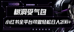 小红书等全平台树洞受气包项目，轻松日入一两张【揭秘】-网站游戏源码-黑科技工具分享-www.0592tk.cn-厦门腾空互联